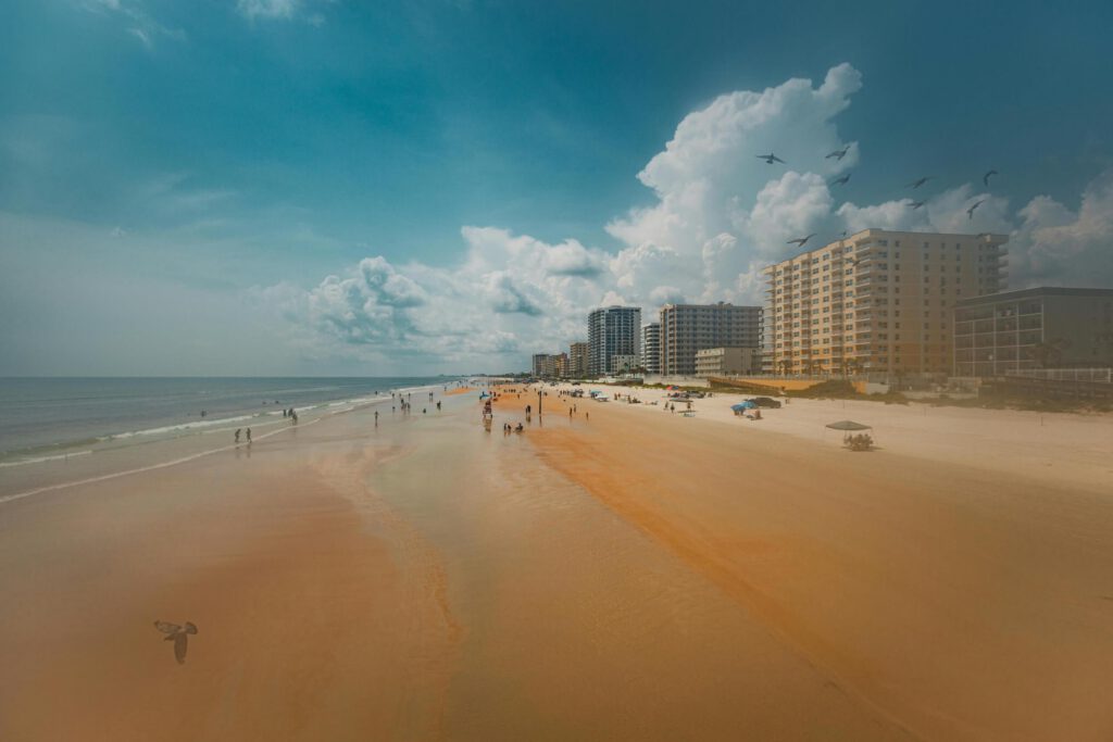 Daytona Beach view with hotels